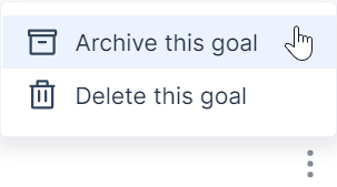 Archive this goal button